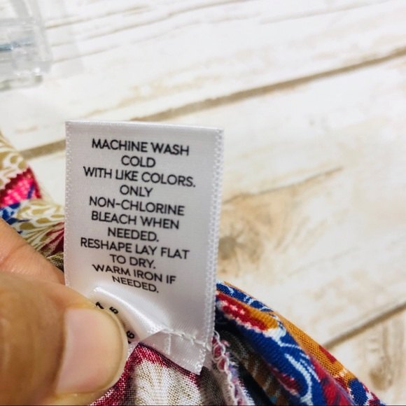 Westport elastic back printed tie front skirt Size L - Picture 7 of 7